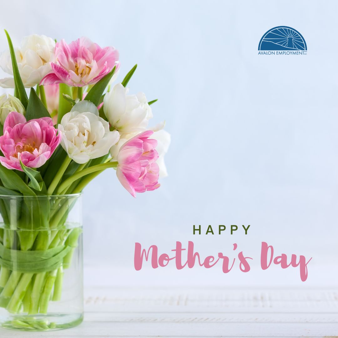 Wishing a happy Mother's Day to all the moms in our community!

Especially all the great moms on the Avalon Employment team 😉

Everything you do doesn't go unseen. We hope you take some time today to focus on YOU.

Let us know if you have any exciting plans for the day 💬