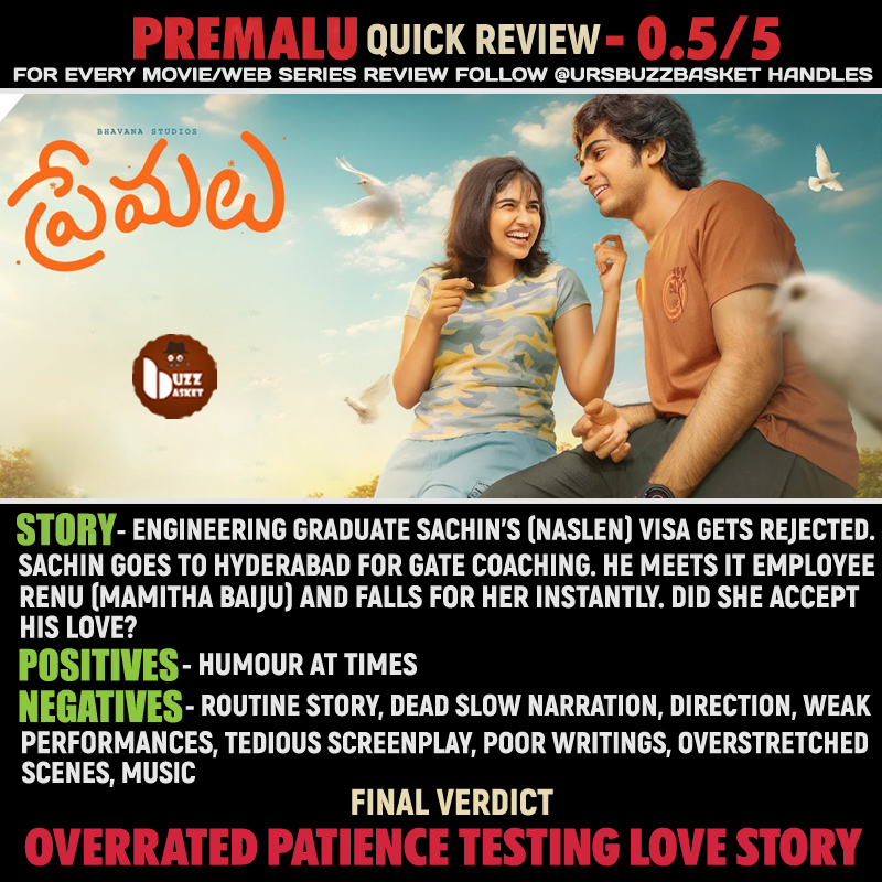#Premalu Movie Review: Overrated Patience Testing Love Story - 0.5/5 #MamithaBaiju #Naslen #SangeethPratap #ShyamMohan #PremaluReview
