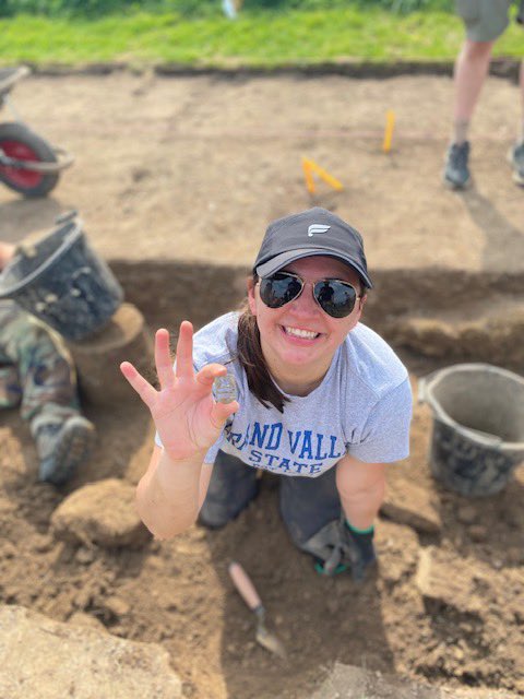 Another #FindsFriday - Jenna from the US Navy has just found an American helmet buckle in the 506th hut at Aldbourne! #bandofbrothers #101airborne #Archaeology #wellbeing