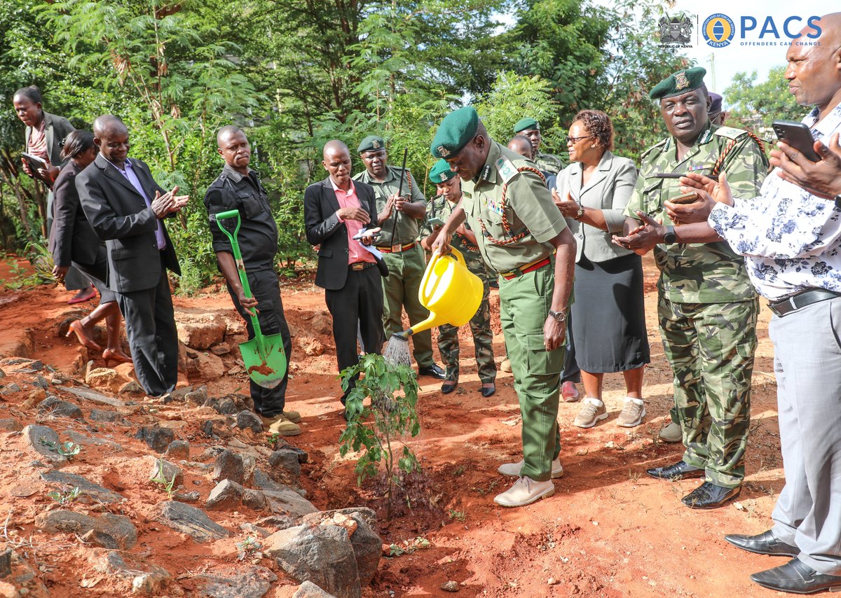 Christine A. Obondi (Mrs.) PhD, OGW, Secretary, <a href="/ProbationKE/">Probation and Aftercare Service</a> began her day at Voi Probation Station in preparation for the National Correctional Services tree planting activity at Manyani Maximum Security Prison in Taita Taveta County.