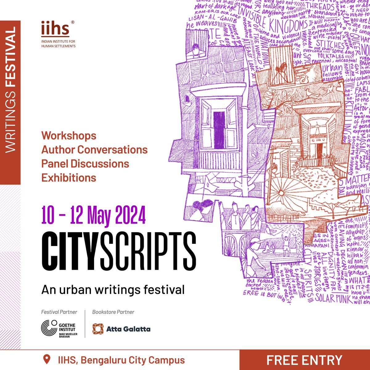 Here's what Day 1 of IIHS City Scripts 2024 looked like! Today included 2 Author in Conversations and 6 exhibitions. If you missed today, come tomorrow for a lot more! Register: bit.ly/4ahUUGm #IIHSCityScripts #CityScripts2024 #CS24 #LiteratureFestival #BangaloreEvents