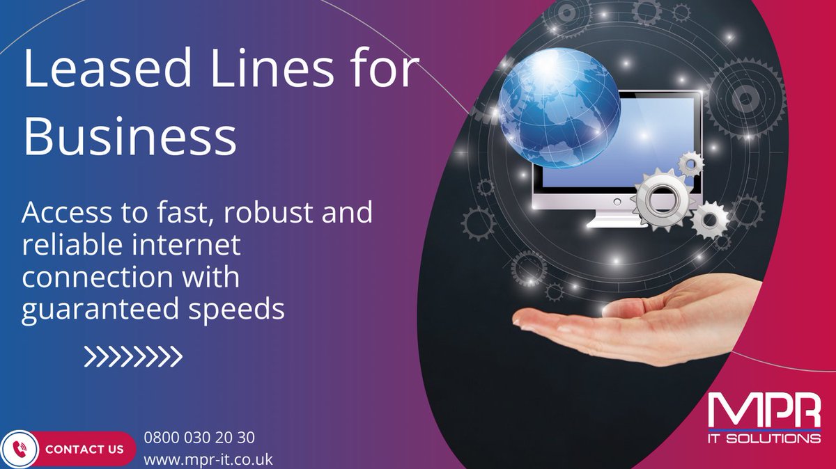 Elevate your business with MPR IT Solutions' leased lines! 🚀 Guaranteed speeds, reliable connectivity, and scalable solutions for seamless operations. #BusinessInternet #LeasedLines #MPRITSolutions

Find out more: mpr-it.co.uk/leased-lines-f… 🌐💼