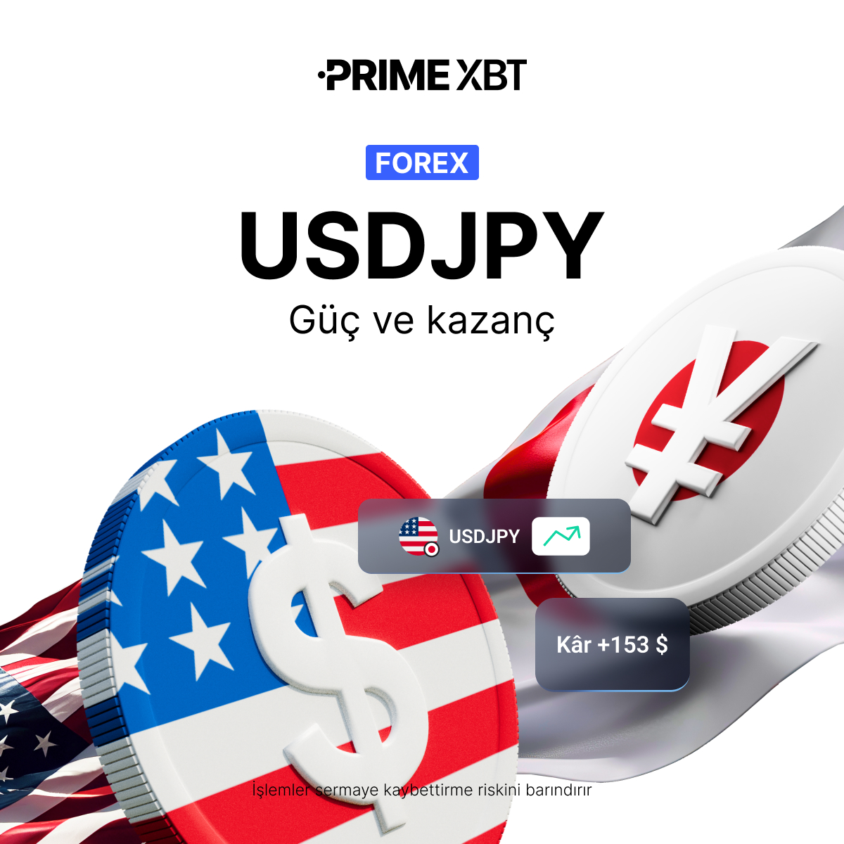 🇺🇸🇯🇵 #USD/JPY fiyatlandırması, bu dinamik çifti şekillendiren ekonomi politikalarını ve küresel olayları yansıtıyor. 

İşlem stratejinizi #forex çiftleri ile çeşitlendirdiniz mi?

✅ Buradan işlemlerinize başlayın: bit.ly/4dBITPd

#PrimeXBT #İşlemler