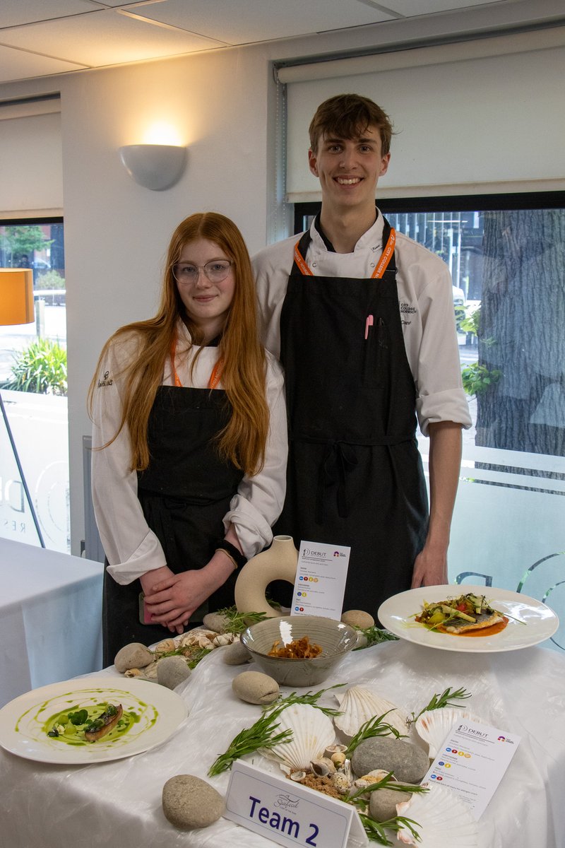 🏆🍴 Massive well done to our students and apprentices on their brilliant dishes in today’s heat of the #NationalSeafoodChefoftheYear competition.👩‍🍳🌊 Congratulations to Imogen and Robbie (merit runners-up), Jasper and Leo (merit runners-up) and Cydnie and Jack (winners). 🎉