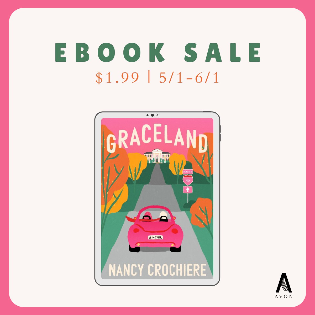 Exciting news: You can get Nancy Crochiere's GRACELAND for only $1.99 throughout the month of May (just in time for Mother's Day!) as part of the Kindle Monthly Deal program. Find the deal here: bit.ly/3UTsApl (CAD) / bit.ly/4bc4jAN (US)