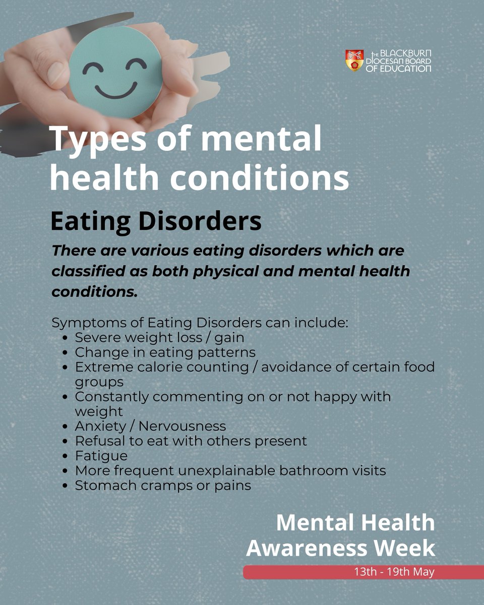 Sharing signs and symptoms of eating disorders for Mental Health Awareness Week. #MentalHealthAwarenessWeek #mentalhealth