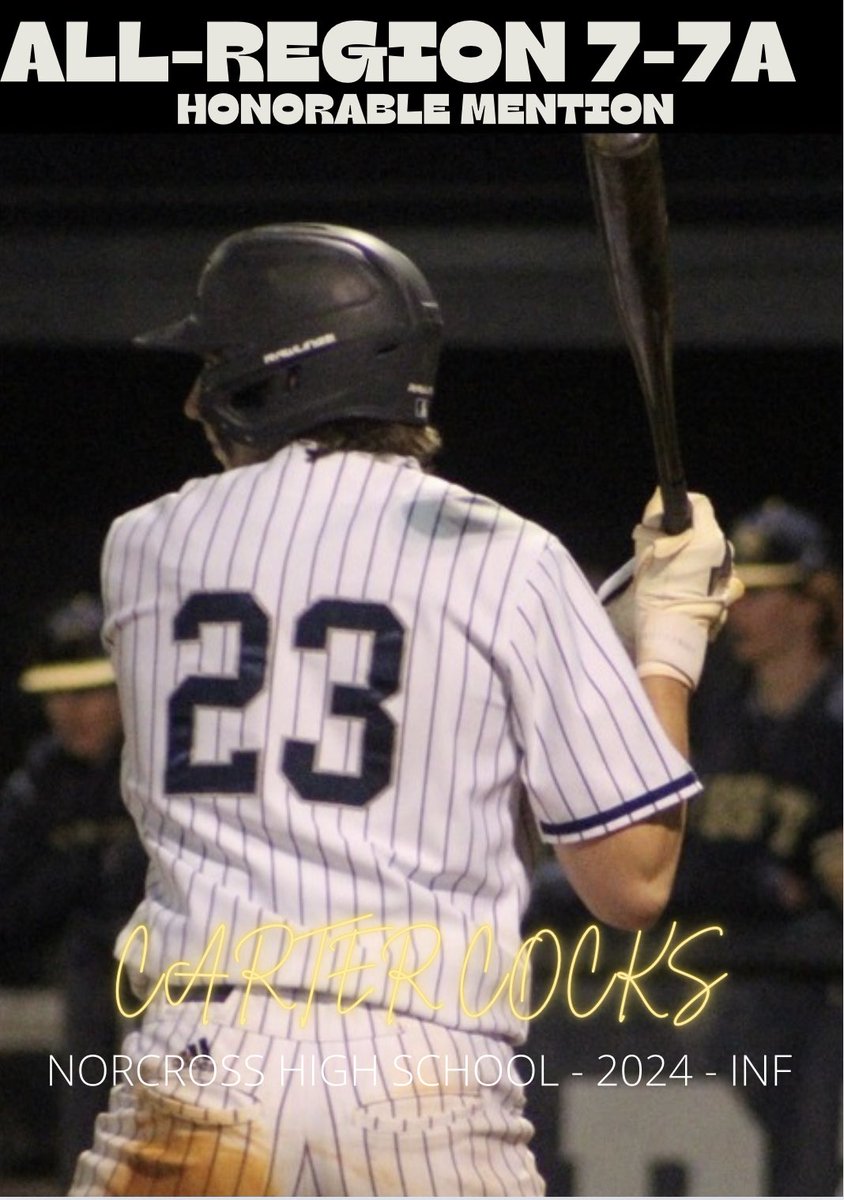 Congratulations to <a href="/CarterCocks23/">Carter Cocks</a> for being selected Honorable Mention All Region 7-7A! #GoDevils