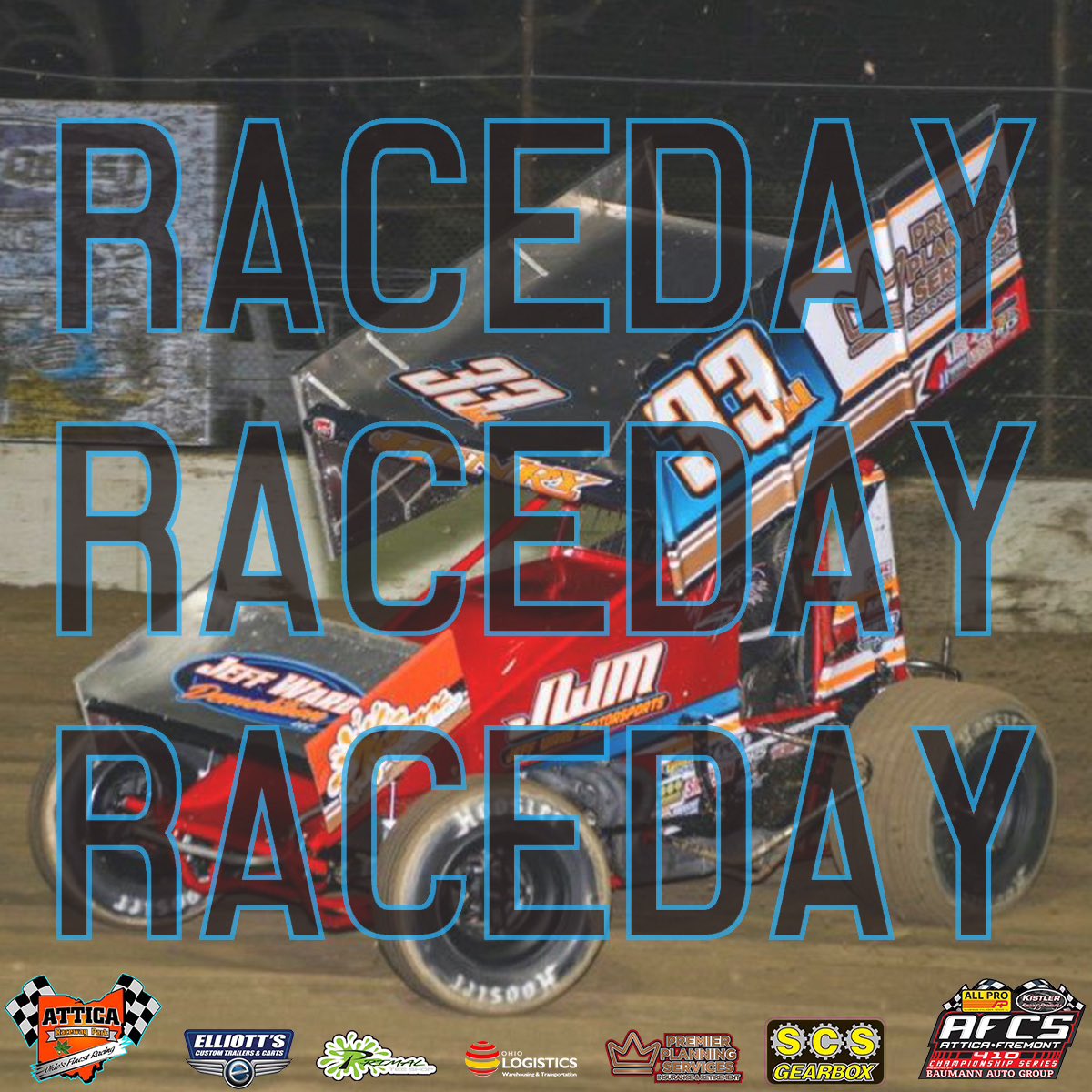 It’s ℝ𝔸ℂ𝔼𝔻𝔸𝕐!! 
🏎️ Jeff Ward Motorsports
📌 @atticaracewyprk
📍 @AFCS_Sprints
👀 @dirtvision 
⌚️ 6:30pm EST
🙌🏻 @ElliottsTrailer @SCSGearbox @OHIOLOGISTICS #ChargeLife