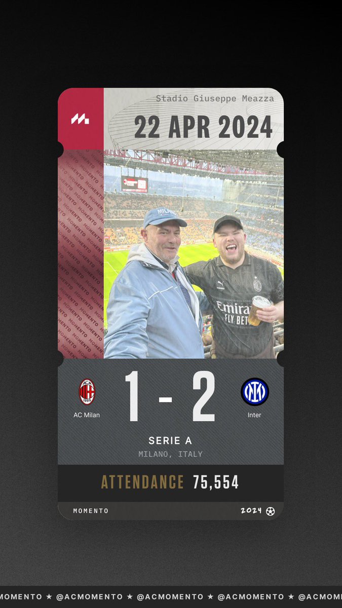 My top four on @ACMomento this season -Arsenal beating Liverpool felt like a huge step in title race. Shame they’ll miss out though😝😉 -Seeing Brazil play and Endrick’s first goal, even if it was a friendly. -First time in Rome -The biggest Derby della Madonnina in history?