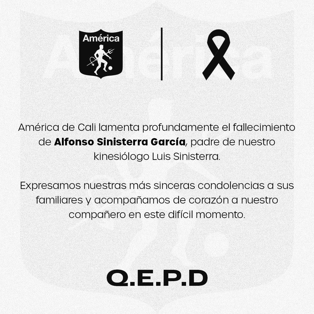 Lamentamos el sensible fallecimiento de Alfonso Sinisterra, padre de nuestro kinesiólogo Luis Sinisterra. Le deseamos mucha fortaleza a Sini y a sus familiares en este difícil momento. ¡Estamos con ustedes!