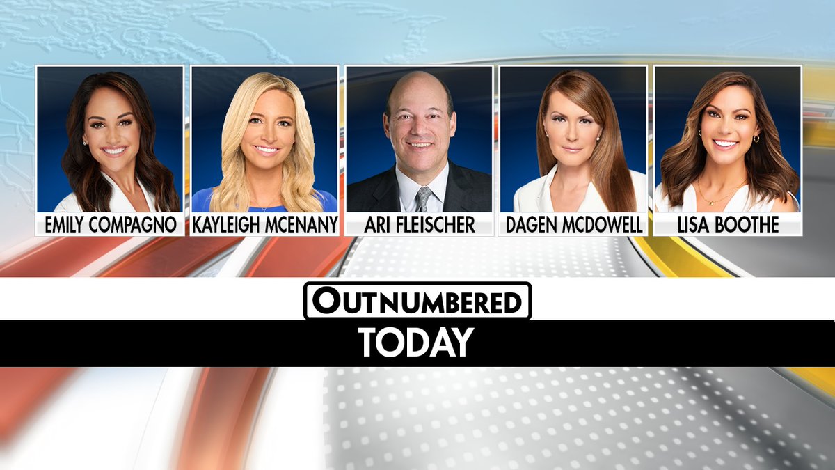 TODAY ON OUTNUMBERED: @EmilyCompagno @kayleighmcenany @dagenmcdowell @LisaMarieBoothe & @AriFleischer #Outnumbered #FoxNews