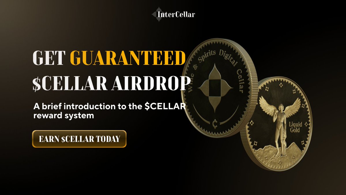 Frens, did you notice there're guaranteed $CELLAR tokens up for grabs on the airdrop dashboard? 🍷

🎁 Layer 1 reward: Based on point milestones
🎁 Layer 2 reward: Based on total participant pool

👉 Collect $CELLAR on: points.intercellar.io