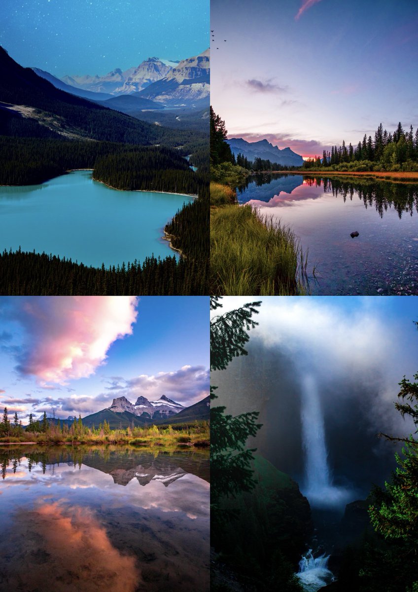 The landscapes of the Canadian Rockies. ⛰️✨