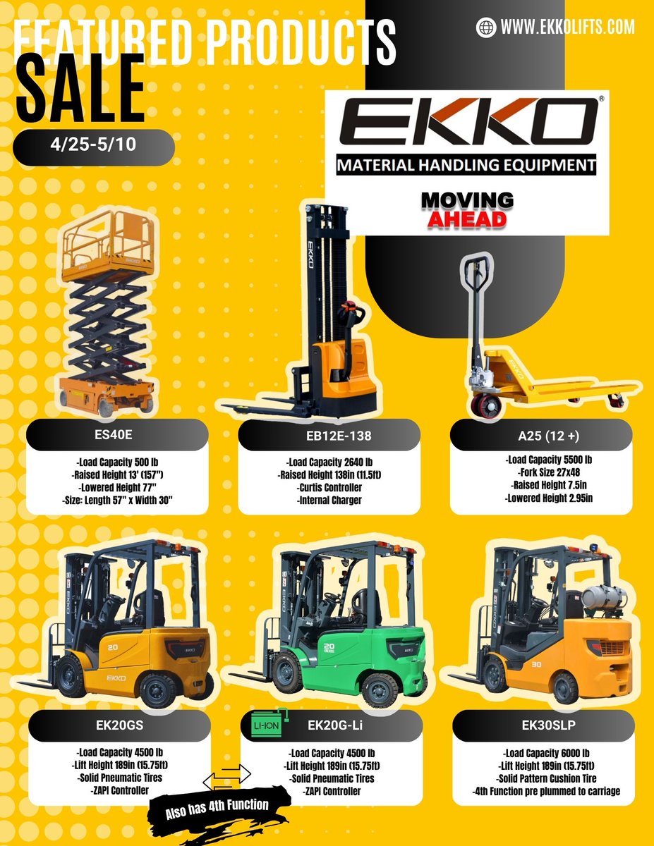 🚨Today is the last chance for our Sale!✨ Check out the EB16EA! Hot unit! Contact me today to get these great units at even better prices! 📞~909-630-4254 📧~LAUREN@EKKOLIFTS.COM 💻~EKKOLIFTS.COM #ekko #ekkolifts #ordernow #materialhandling