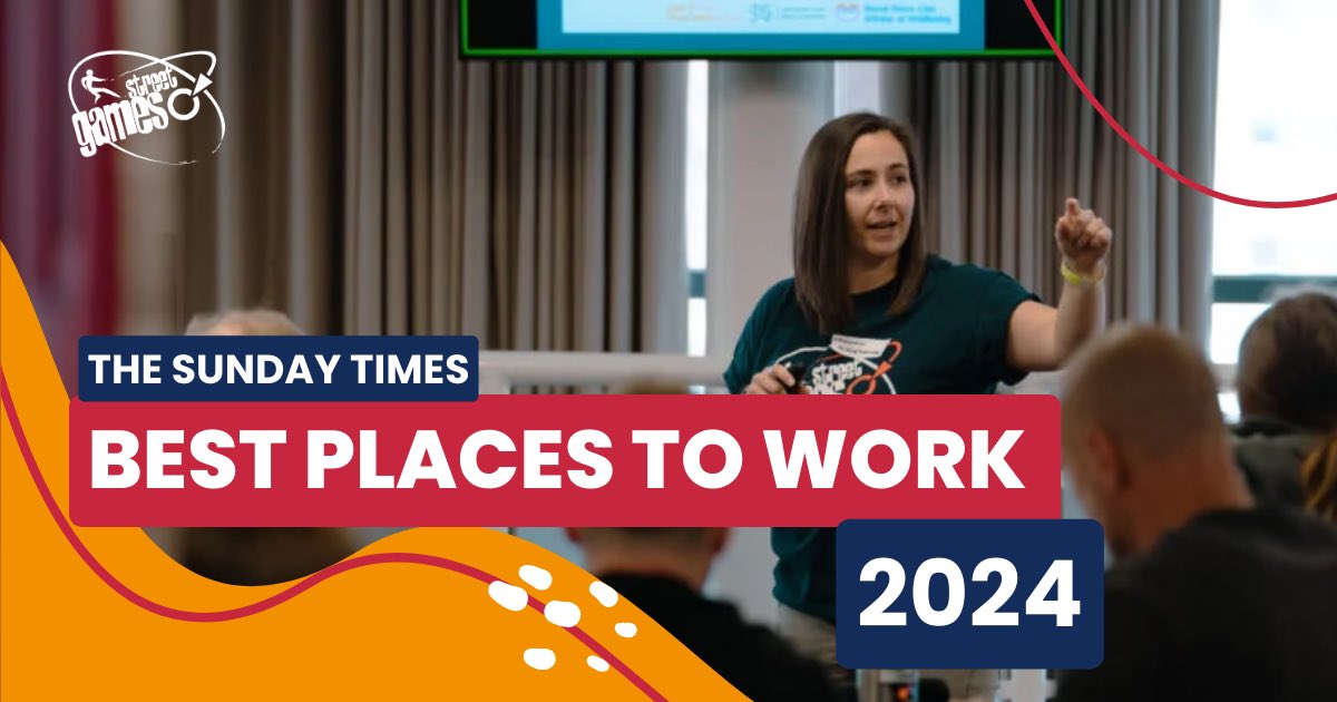 We're really excited to share that we have been listed as part of The Sunday Times Best Places to Work Awards 2024!! 🏆

A massive thank you goes to every member of our incredible team 🙌

Find out more - streetgames.org/2024/05/10/str…