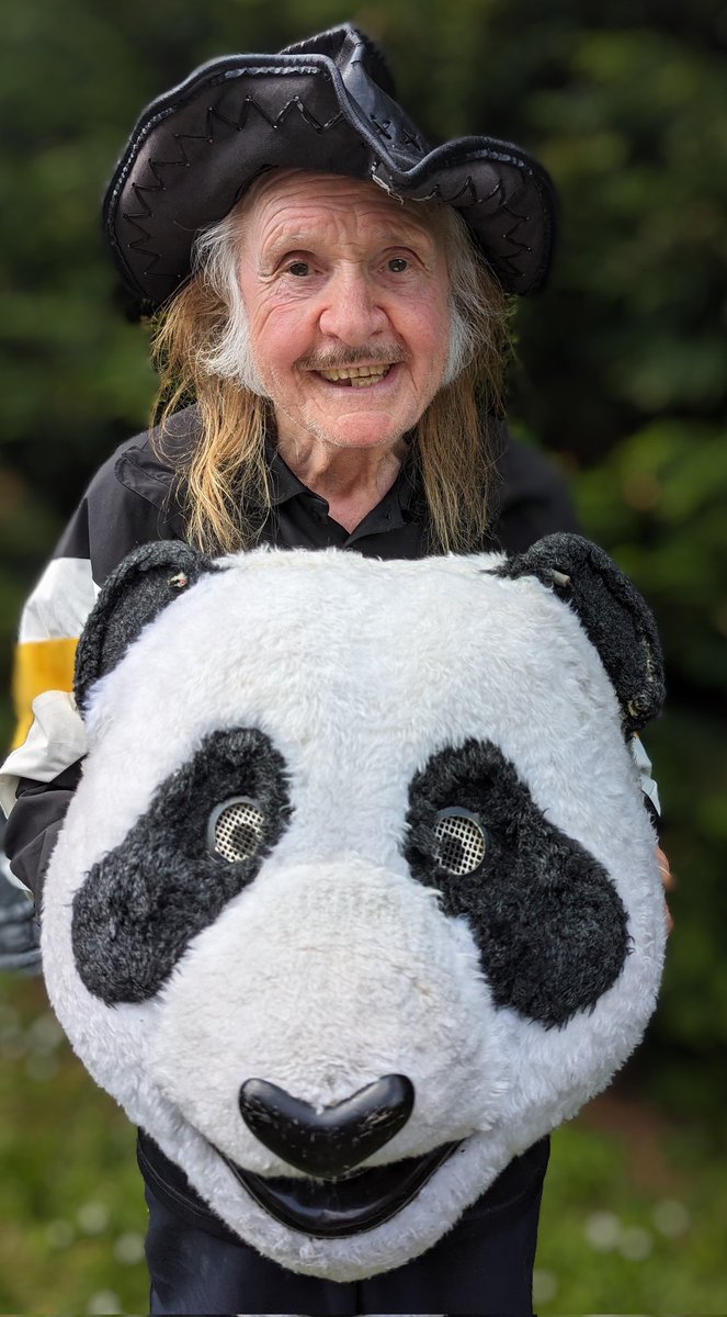 PaulTrevillion's tweet photo. Reunited with the Panda of Peace after 30 years. #DJBEAR https://t.co/ShdRLt06Au