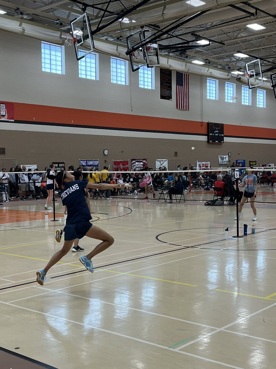 Madison in action @IHSAState badminton @ntboosterclub