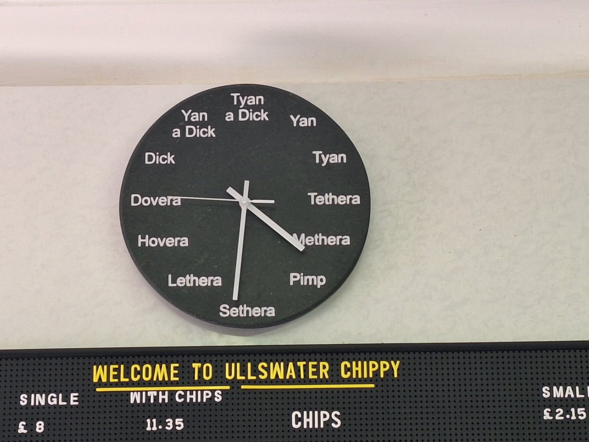 New clock #BuyLocal @ConistonStone #dialectclock #chippytea #ullswaterchippy
