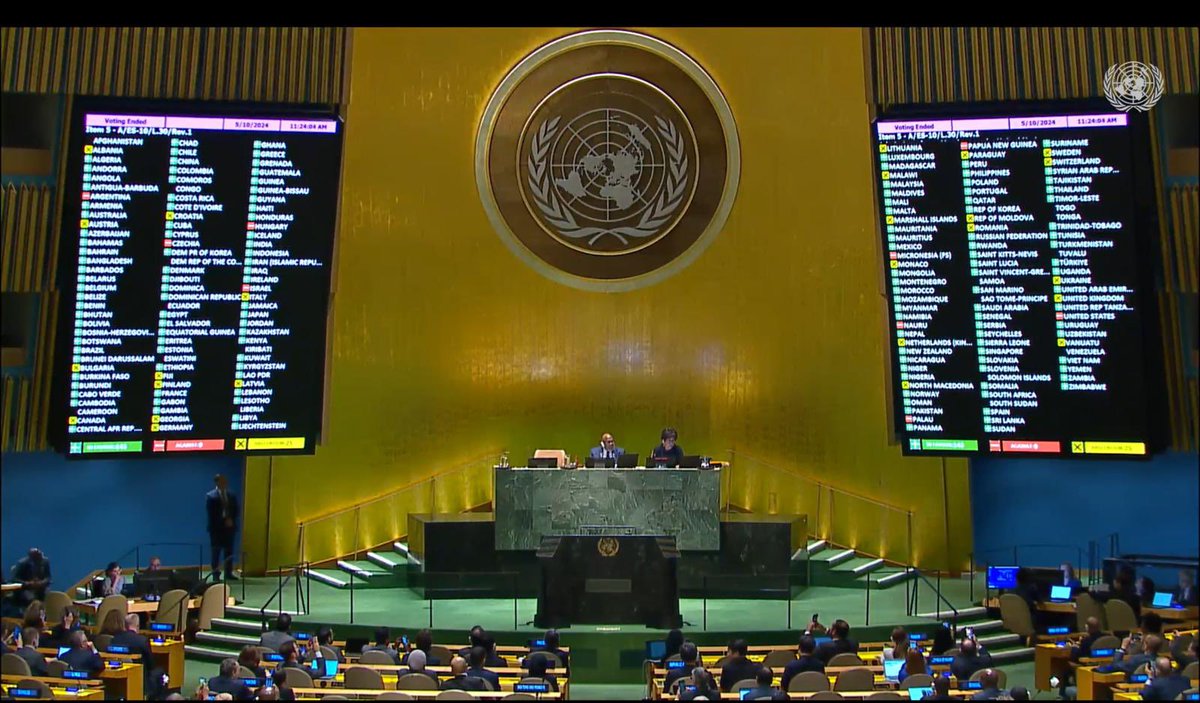 We voted in favor and sponsored the resolution on the status of Palestine at the @UN . The signal sent by Belgium is clear. Palestine must have its full place in international forums. This is an essential step towards a two-state solution and a credible peace process.