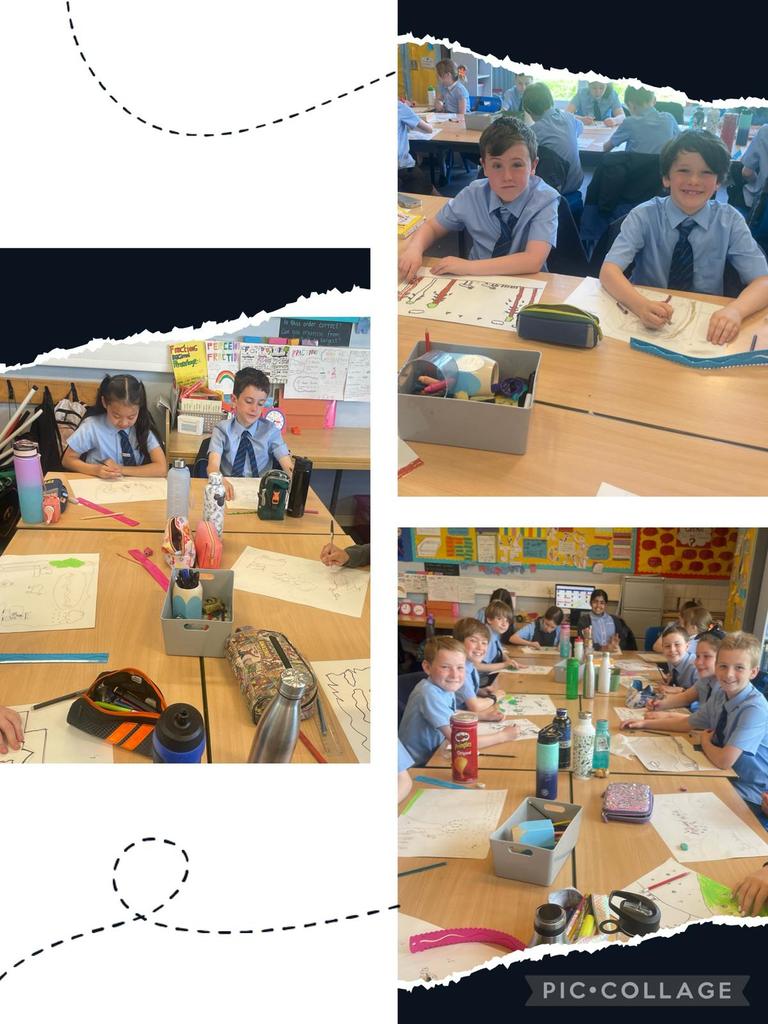 P6 have been designing their own murals inspired by St Joseph and Scottish nature. 🖼️