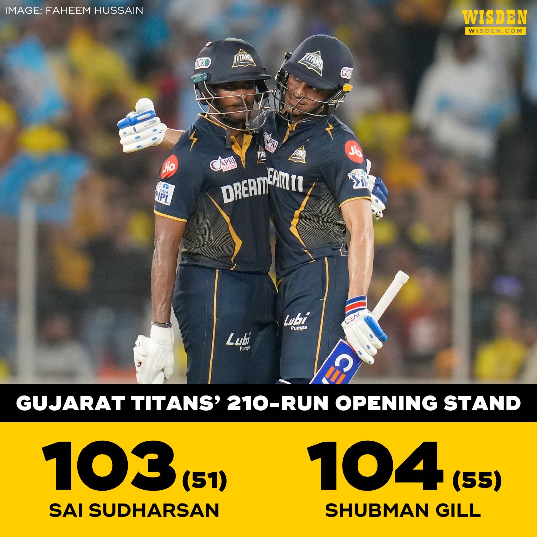 Sai Sudharsan 🤝 Shubman Gill It's the joint-highest opening partnership in IPL history 😮 #IPL2024