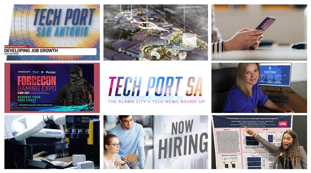 Weekly #tech news roundup: 🏢Developing Job Growth; 🎮FORCECON Returns This Weekend; 🖥️Upcoming Campus for Air Forces Cyber; Tech Jobs and more! Check it out: tinyurl.com/2p98597s @news4sa @airforcegaming @16af_afcyber @plusonerobotics @swri @utsa @samsat210 @uthealthsa
