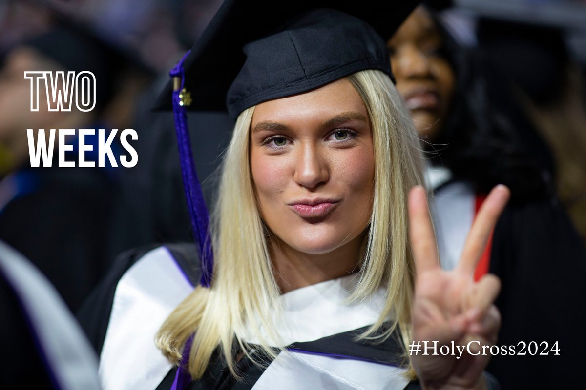 Commencement is just ✌️ weeks away! Are you ready, class of 2024?! #HolyCross2024 #CommencementCountdown