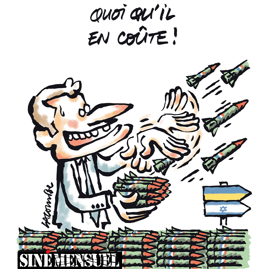 LE DESSIN DU JOUR, PAR LACOMBE !
À retrouver dans le n° 140 de Siné Mensuel, en kiosque.

Pour vous (ré)abonner, rendez-vous sur sinemensuel.com/abonnements
#dessin #humour #presse #satire #Siné #Macron #Ukraine #Russie #Palestine #Israël #ArgentMagique