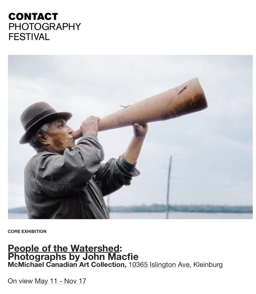 A must-see show of photographs by John Macfie (1925–2018) opens May 11 @mcacgallery, organized by @PaulSeesequasis. Macfie travelled Northern Ontario photographing life in Anishinaabe, Cree, and Anisininew communities in the 1950s + 60s, a time of pivotal change. @ContactPhoto