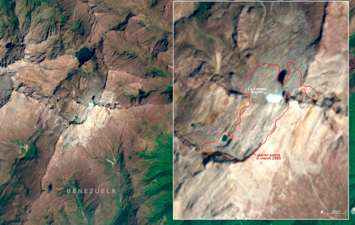 The #Earth is losing its reflective powers and vital sources of freshwater in densely populated regions. #Venezuela's six glaciers in the Sierra Nevada de Mérida have disappeared, with La Corona being the latest to go.