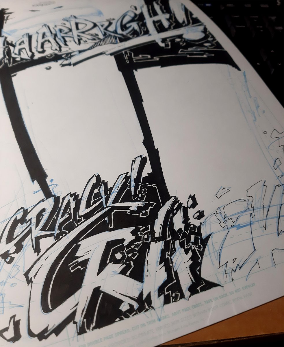 I decided to draw all the sound effects by hand for this comic and something tells me I'm gonna regret it on multiple occassions down the road...
---
#comicbookart #ComicArt