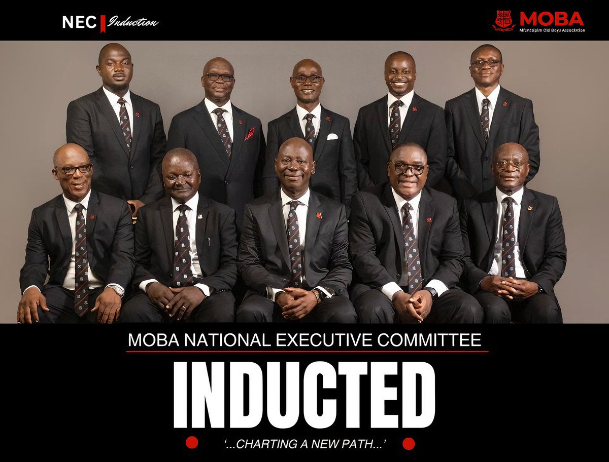 MOBA NEC MEMBERS 🔴⚫️

United in vision and strength, the MOBA National Executive Committee members come together in this powerful portrait.

Kwabotwe…Dwen Hwe Kan

#MOBANEC 
#MOBAInduction 
#MfantsipimSchool 
#MOBANational