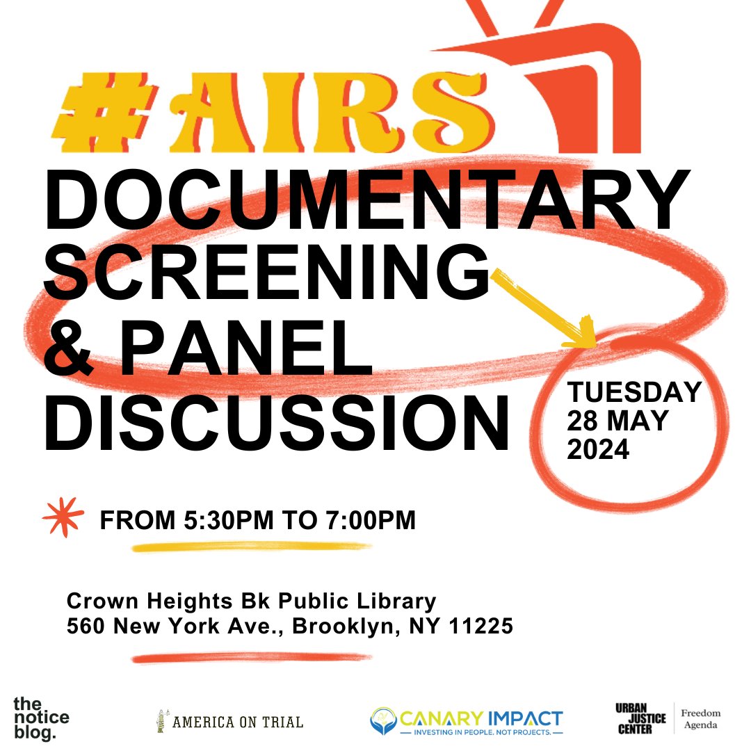 TheNoticeBlog's tweet image. COME SEE OUR LATEST DOCUMENTARY!!

Join us for the #AIRS Documentary Screening &amp;amp; Panel Discussion. 
docs.google.com/forms/d/1WzURp…

RSVP: