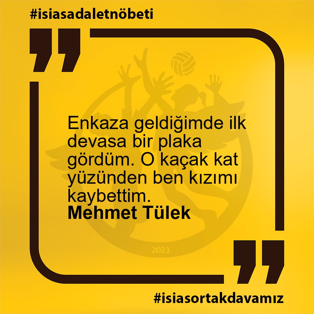 Mehmet Tülek - Enkaza geldiğimde ilk devasa bir plaka gördüm. O kaçak kat yüzünden ben kızımı kaybettim. #isiasadaletnöbeti #isiasortakdavamız #isiasolasıkast #isiasemsaldavaolacak