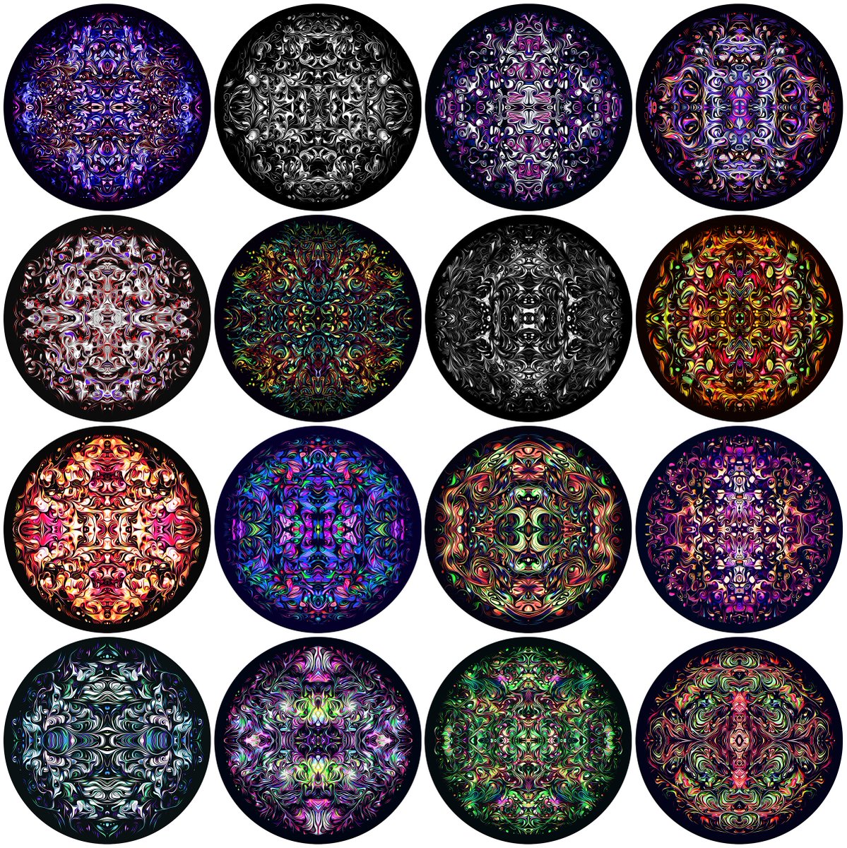 Full set of recent abstract symmetrical experiments. behance.net/gallery/198181…