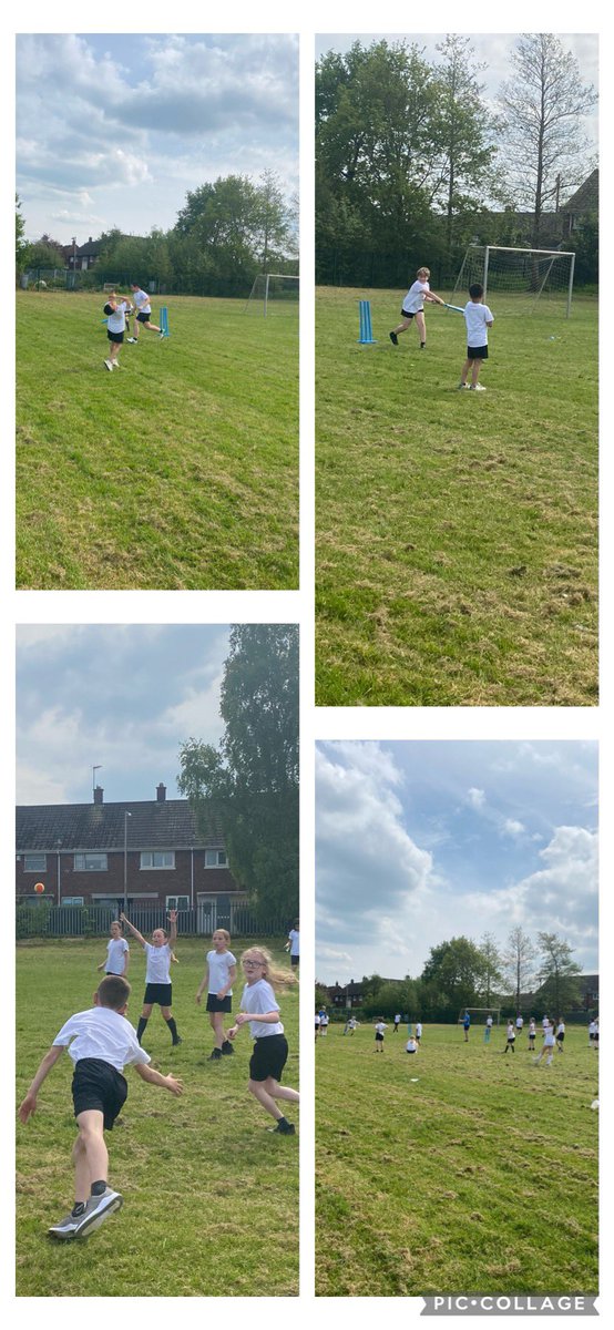 Year 5 loved playing cricket this afternoon in #GrangePE. It was so nice to get out in the sunshine with our friends! <a href="/GrangeMissA/">GrangeMissA</a> ☀️☀️☀️