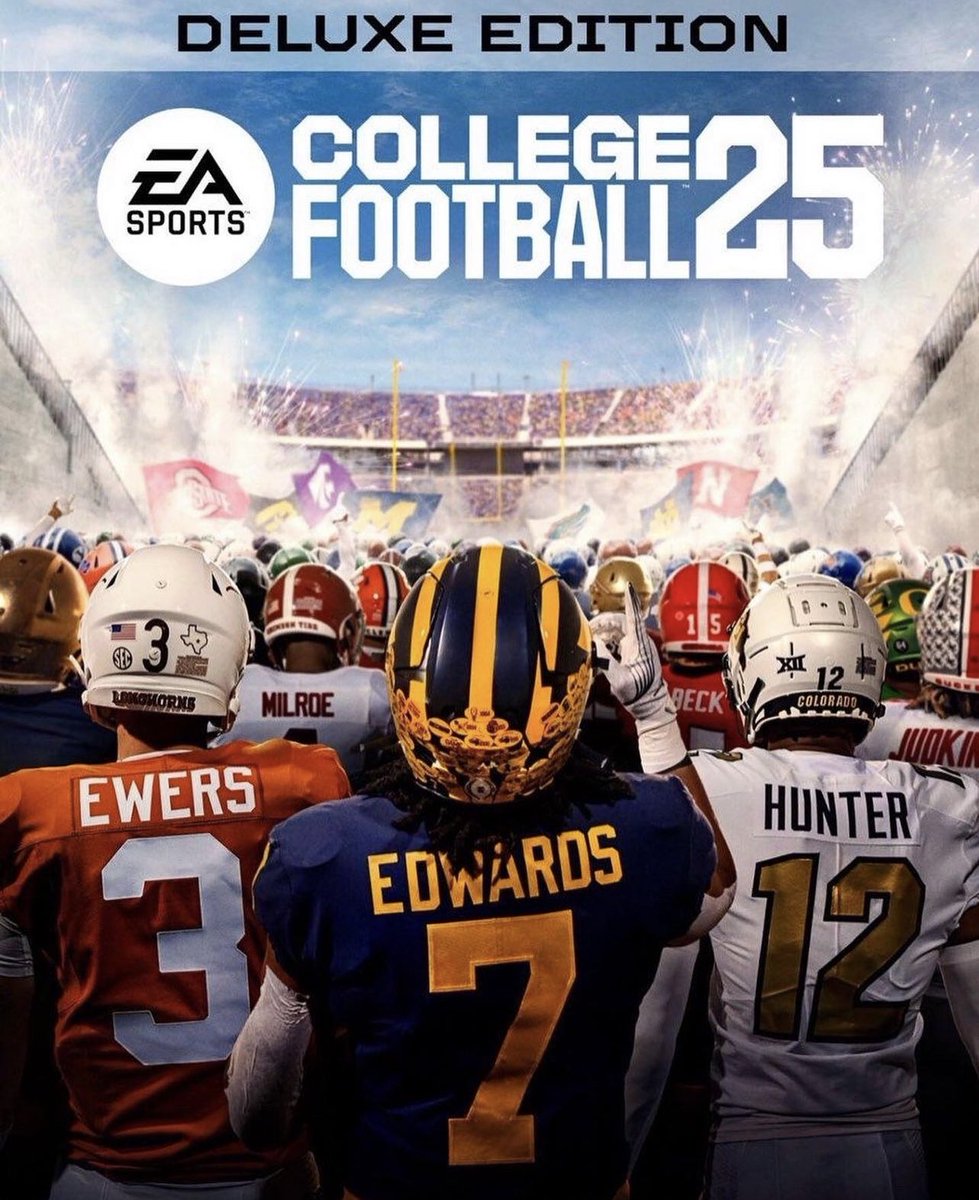 The cover for EA College Football 25 deluxe has been released‼️👀