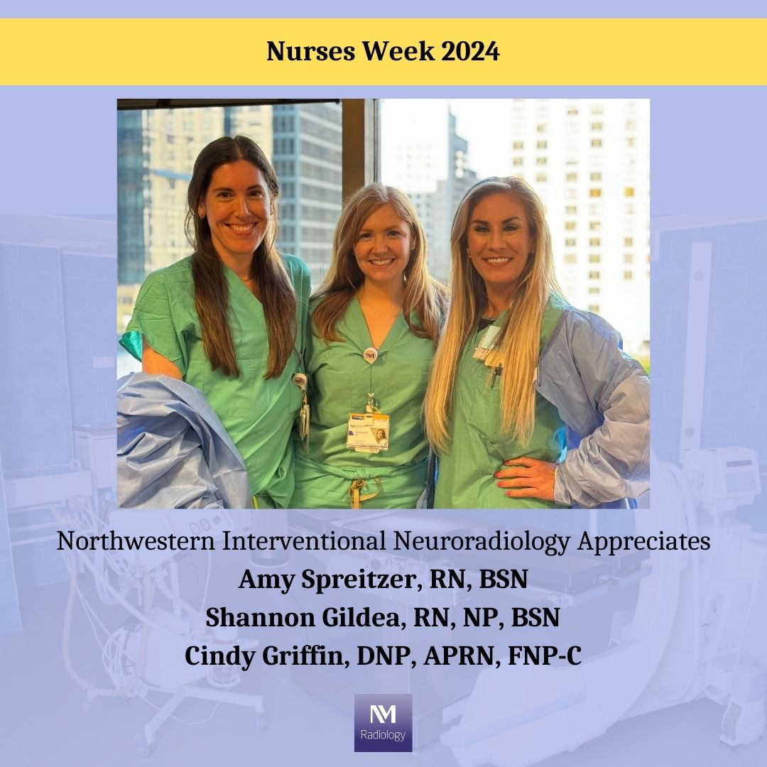 Interventional Neuroradiology owes a lot to Amy, Shannon and Cindy. They do a remarkable job every day supporting our patients and physicians. We appreciate all your hard work! #NationalNursesDay #NurseAppreciation #NursesRock