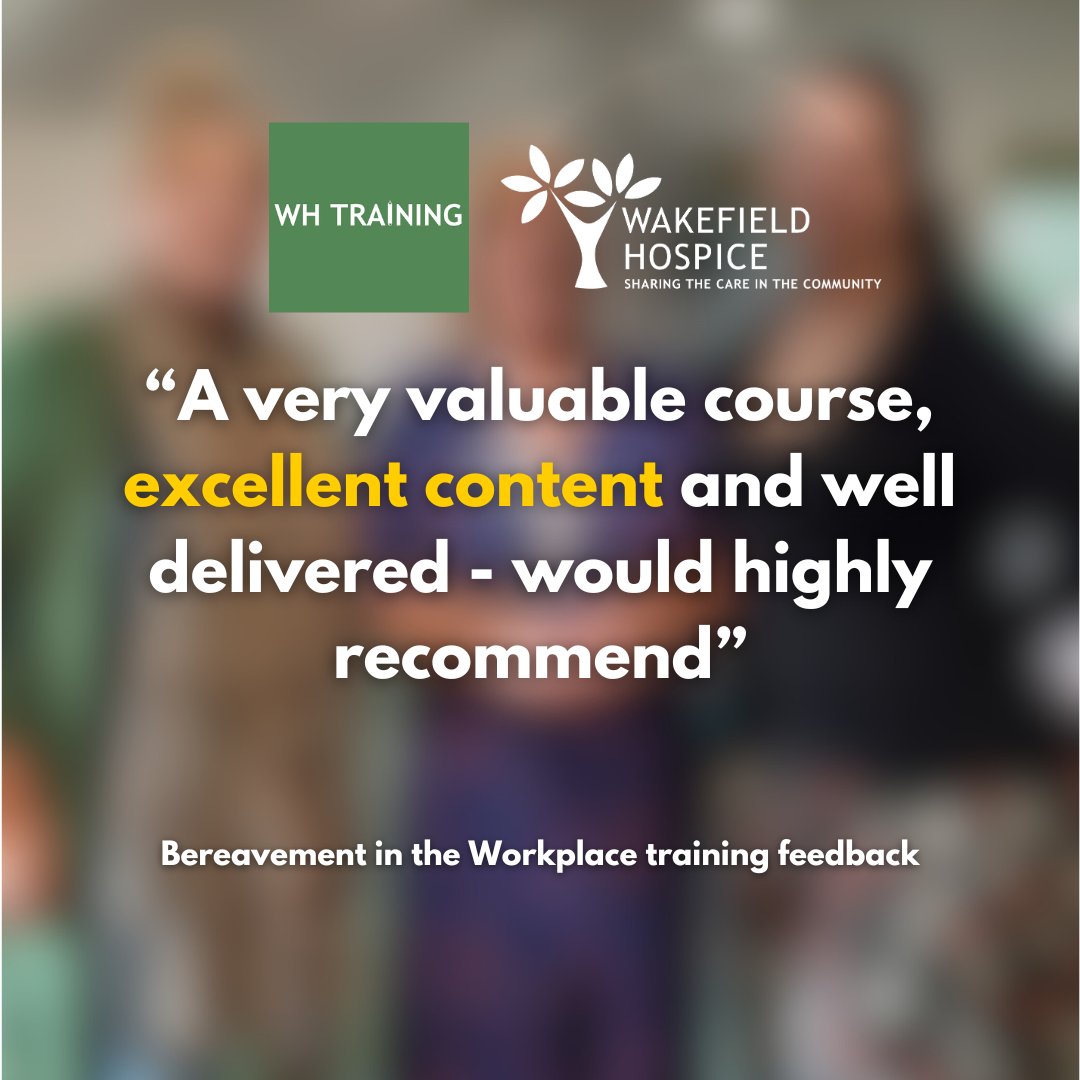 Did you know we offer a “Managing Bereavement in the Workplace” training course which can be completed in one day at Wakefield Hospice, or as a bitesize offering as a “Lunch & Learn” one-hour virtual session? 🧠 This #DyingMattersAwarenessWeek we have been putting a spotlight on