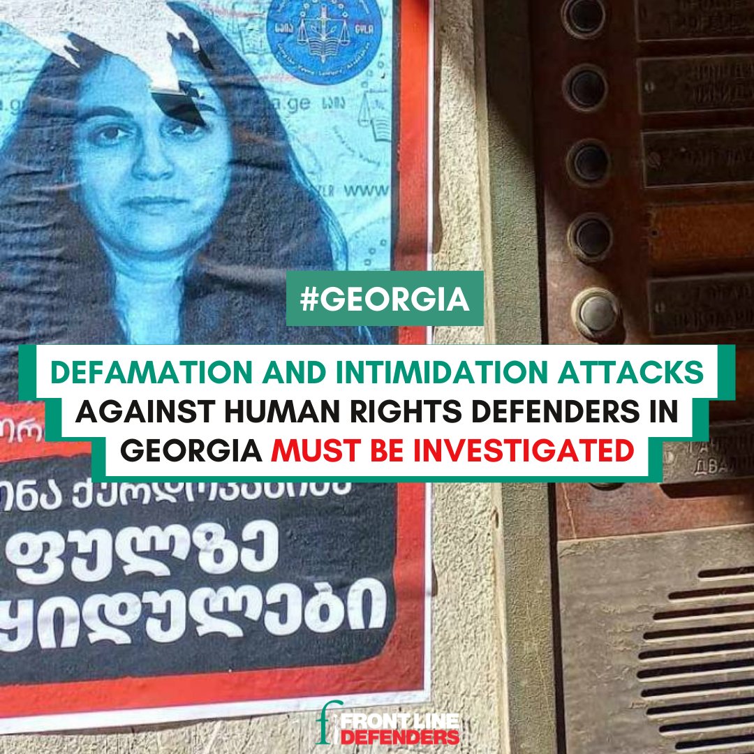 #Georgia Front Line Defenders strongly condemns the defamation and intimidation targeting Georgian human rights defenders, amid ongoing protests surrounding the proposed Law on Transparency of Foreign Influence. Read the full statement here 🔗 zurl.co/wgCq