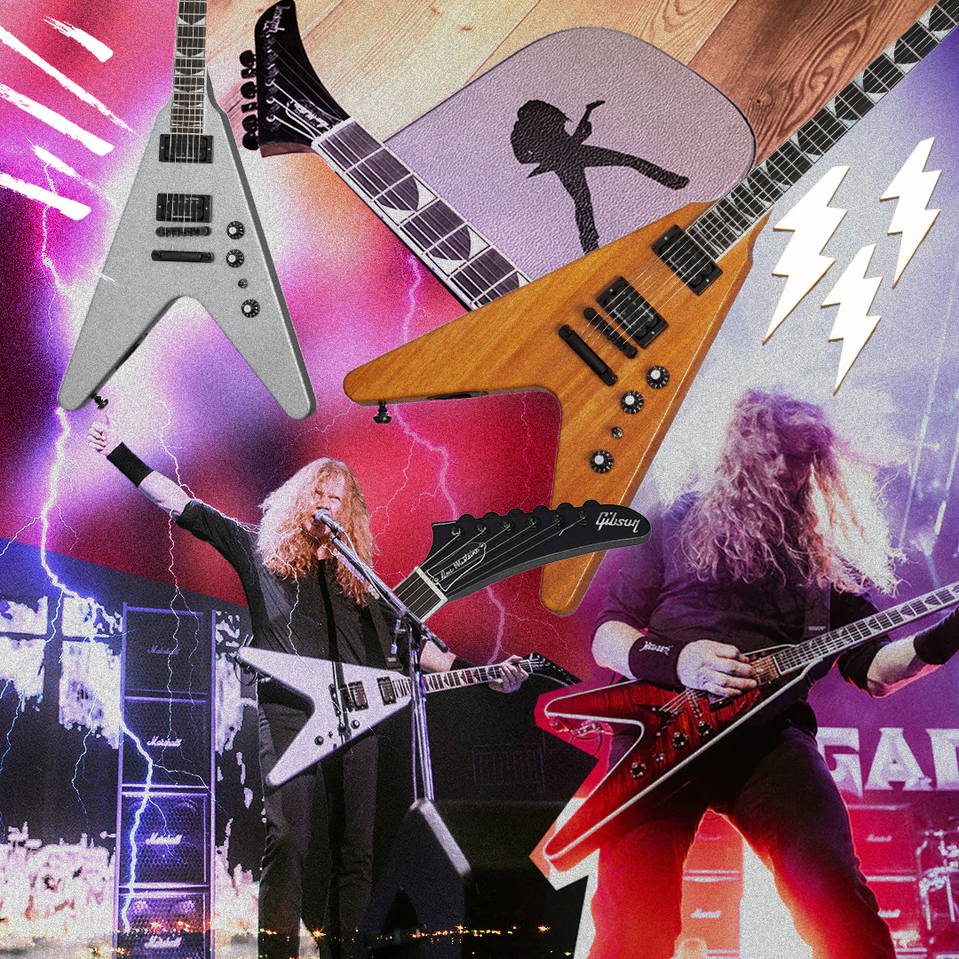 Own a piece of Megadeth history! 🎸 @DaveMustaine's iconic guitars iconic stage played guitars are now up for grabs. Don't miss your chance to own one of these legendary hand signed @GibsonGuitar Flying V™ EXP guitars.  collectibles.megadeth.com