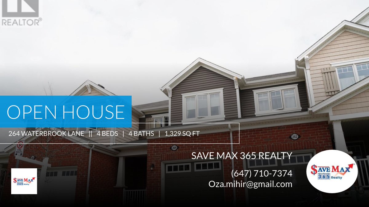 This listing won't last! Take a look before it's gone. Feel free to ask any questions or give me a call at (647) 710-7374 📱! Open house: May 11th at 2:00 PM. homeforsale.at/264_WATERBROOK…