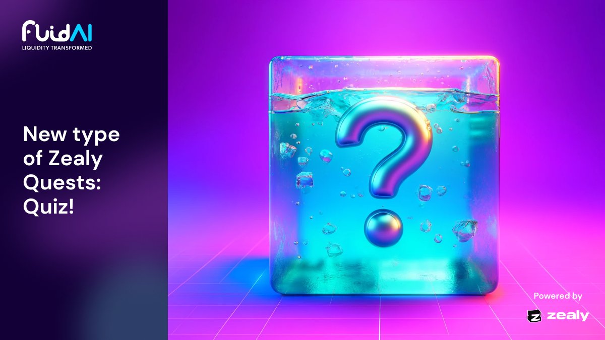 New type of Zealy Quests - Quiz!

Curious about FluidAI X? Test your knowledge!

Join our Zealy Questboard and earn points towards the upcoming Airdrop:

➡️ bit.ly/3PXjPYu