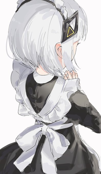 「from behind white hair」 illustration images(Latest)