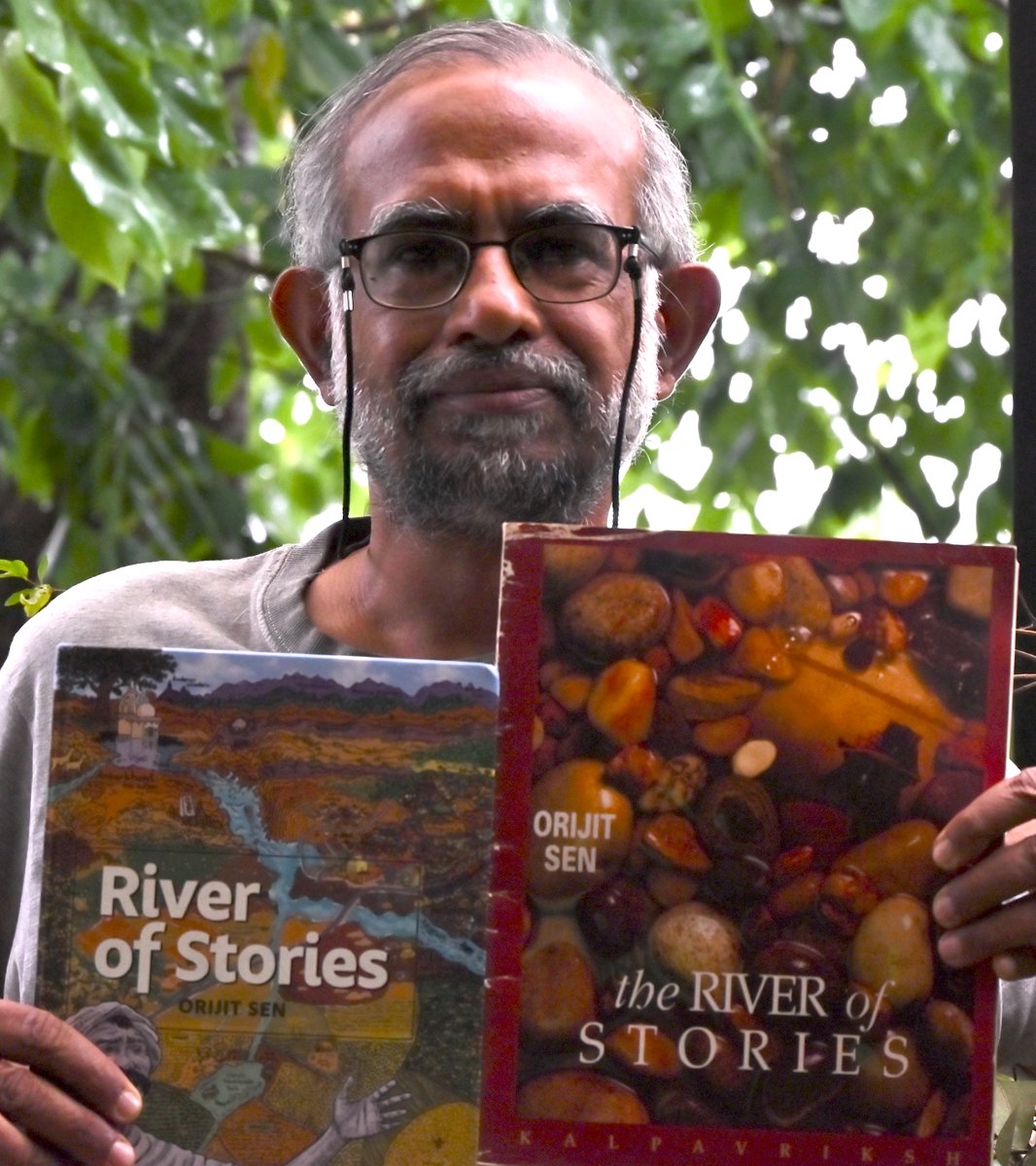 Happy to receive 25th anniversary edition of Orijit Sen's brilliant 'River of Stories'. Kalpavriksh was glad to publish 1st edition in 1994 (w. Amita Baviskar's amazing lettering) - likely India's first ever graphic novel! Based on Narmada movement, as relevant now as then