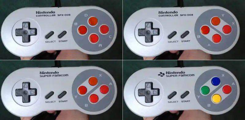 SNES controller prototype evolution