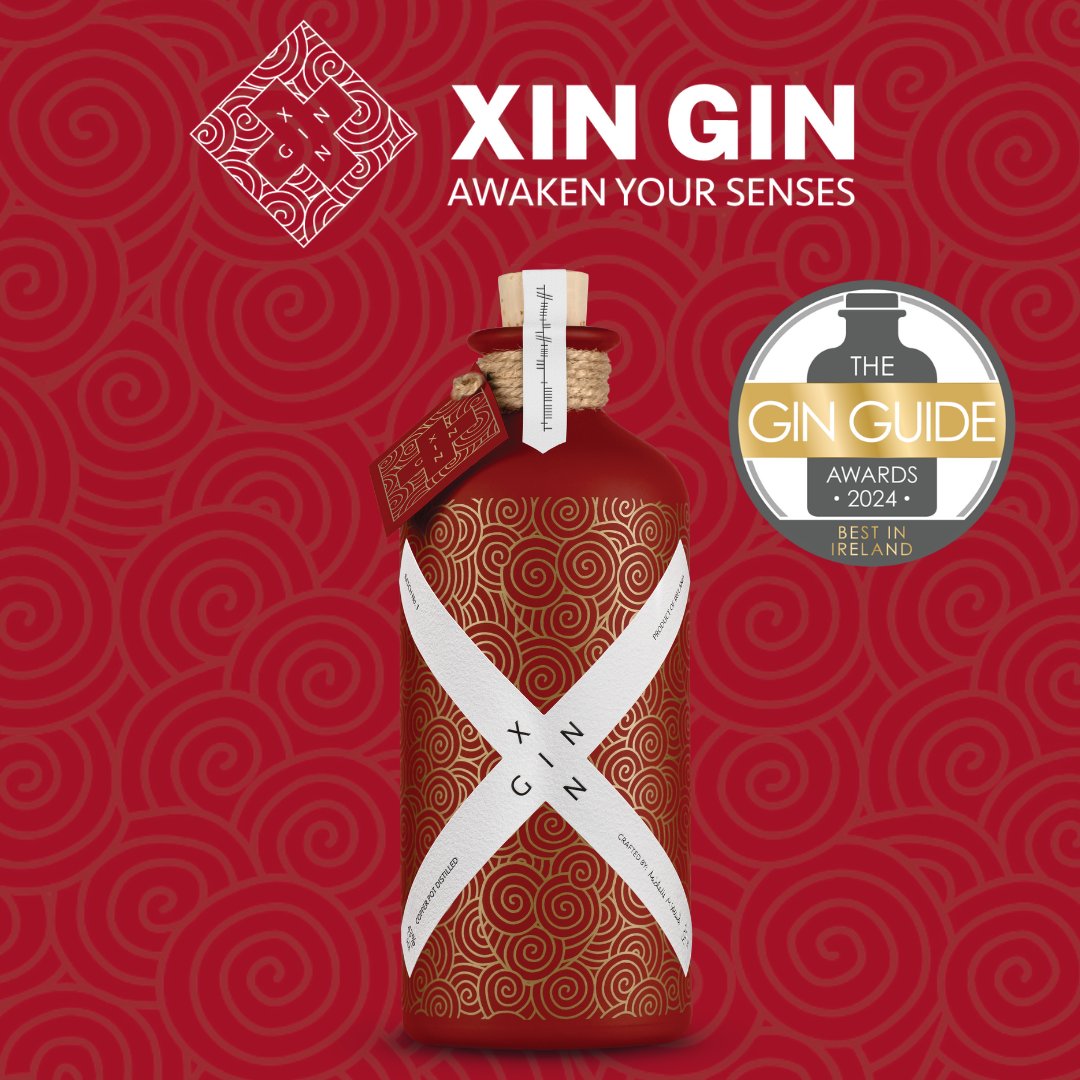 What an honour 🙌 For the third year in a row, Xin Gin has been named the Best Gin in Ireland by @theginguide  . Thank you so much to The Gin Guide 👏 #XinGin #AhascraghDistillery #FamilyBond #DrinkAware #DrinkResponsibly #Galway #Ireland #tgga2024 #theginguideawards