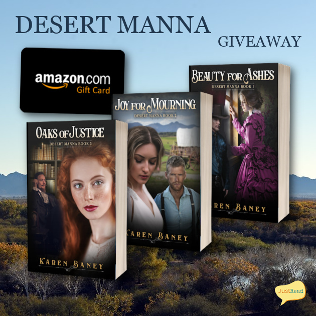 #giveaway 'The main characters captured my attention from the beginning.' Read this #BookReview from @bizwings for book 1 of the DESERT MANNA series by @karen_baney! #justreadtours bizwingsblog.blogspot.com/2024/05/the-de… #BookTwitter #HistoricalRomance #westerns #readingcommunity