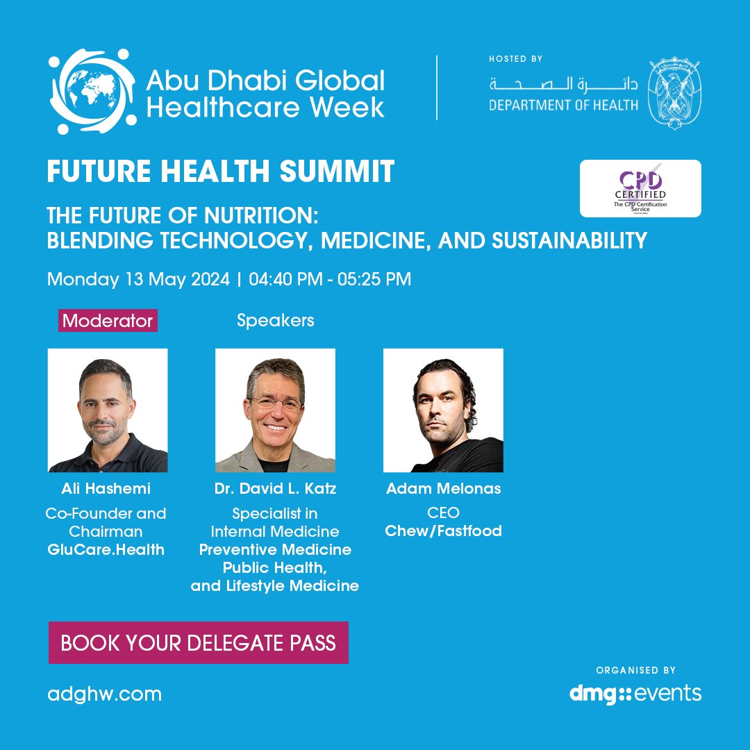 At #AbuDhabiGlobalHealthcareWeek’s Future Health Summit, experts in the realms of healthcare and life sciences will concentrate on nutrigenomics, an innovative field that tailors dietary recommendations to an individual's genetic makeup.

Moderator: Ali Hashemi, Co-Founder and…