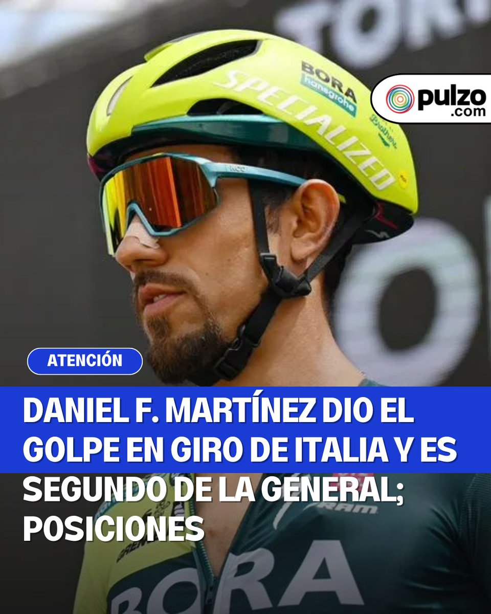 #ATECIÓN | Daniel F. Martínez dio el golpe en #GiroDeItalia y es segundo de la general; posiciones pulzo.com/deportes/clasi…